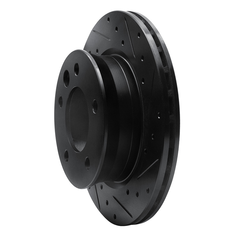 Dodge Sprinter 2500 Brake Rotor (1) - Front Right - R1 Concepts - Drilled & Slotted - Black - `02-`06